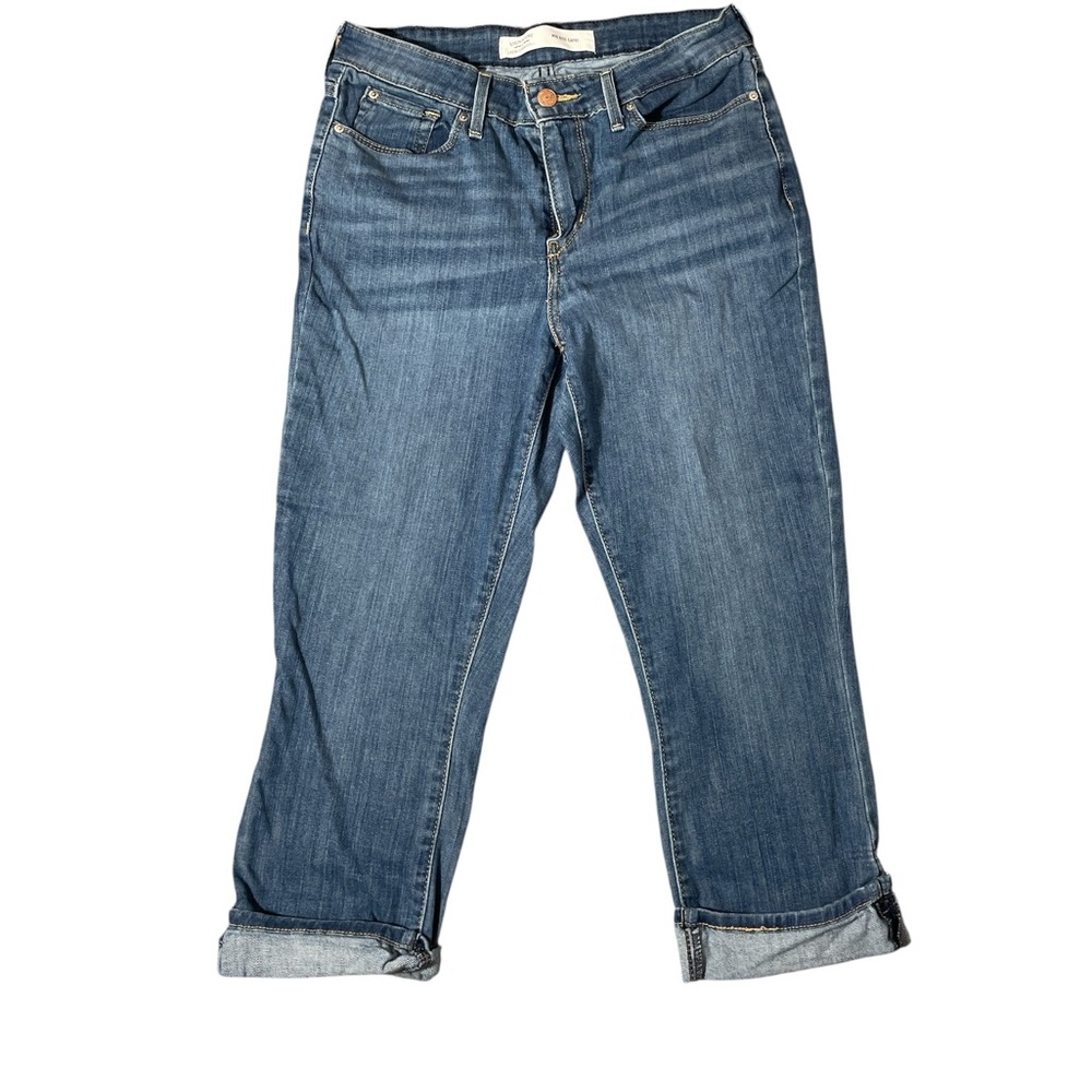 C33- Mid Rise Capri - Women’s 8 - Signature by Levi Strauss Blue Boyfriend Jeans